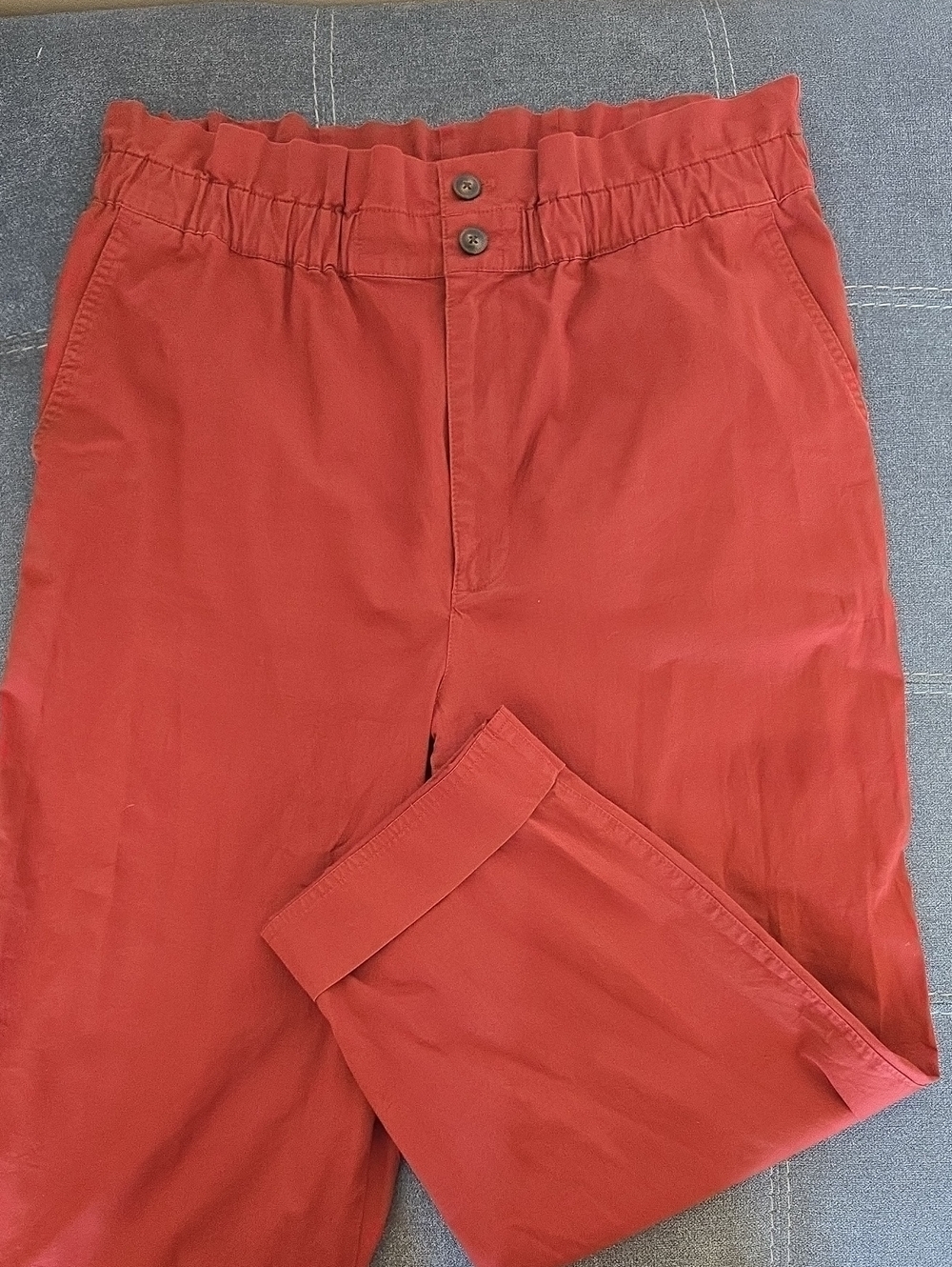 Madewell Women's Paperbag Chinos in Rust